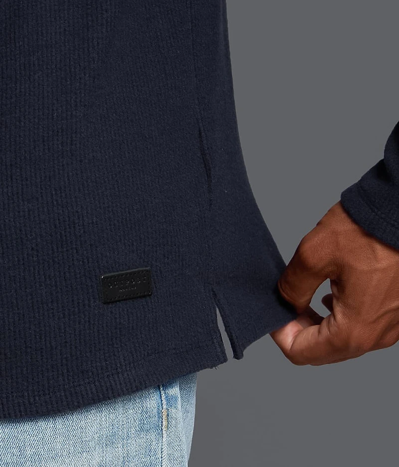 Brushed Knit Henley