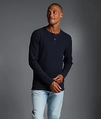 Brushed Knit Henley