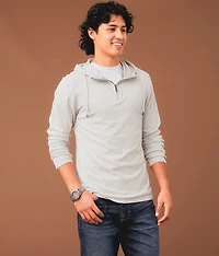 Striped Quarter Zip Hoodie