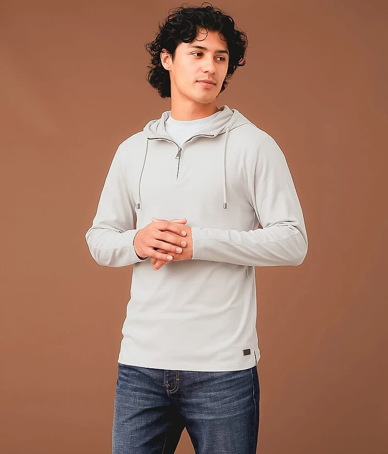 Striped Quarter Zip Hoodie