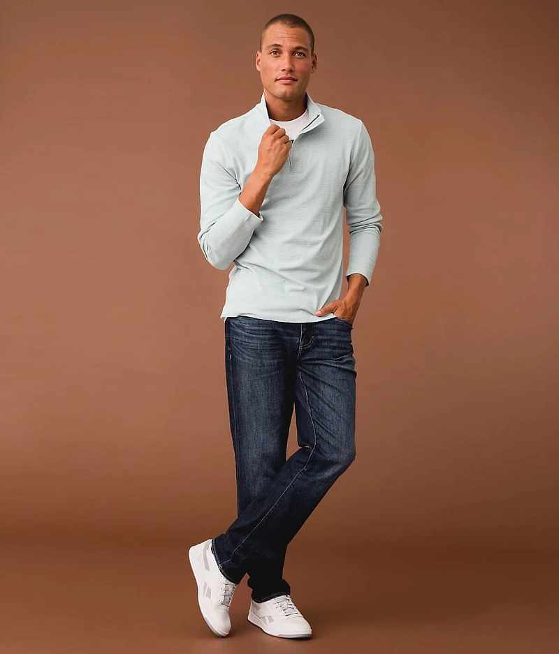 Striped Quarter Zip Pullover