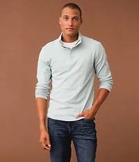 Striped Quarter Zip Pullover