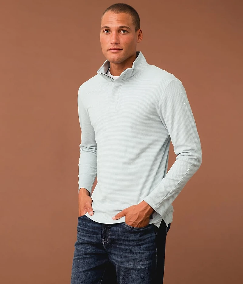 Striped Quarter Zip Pullover