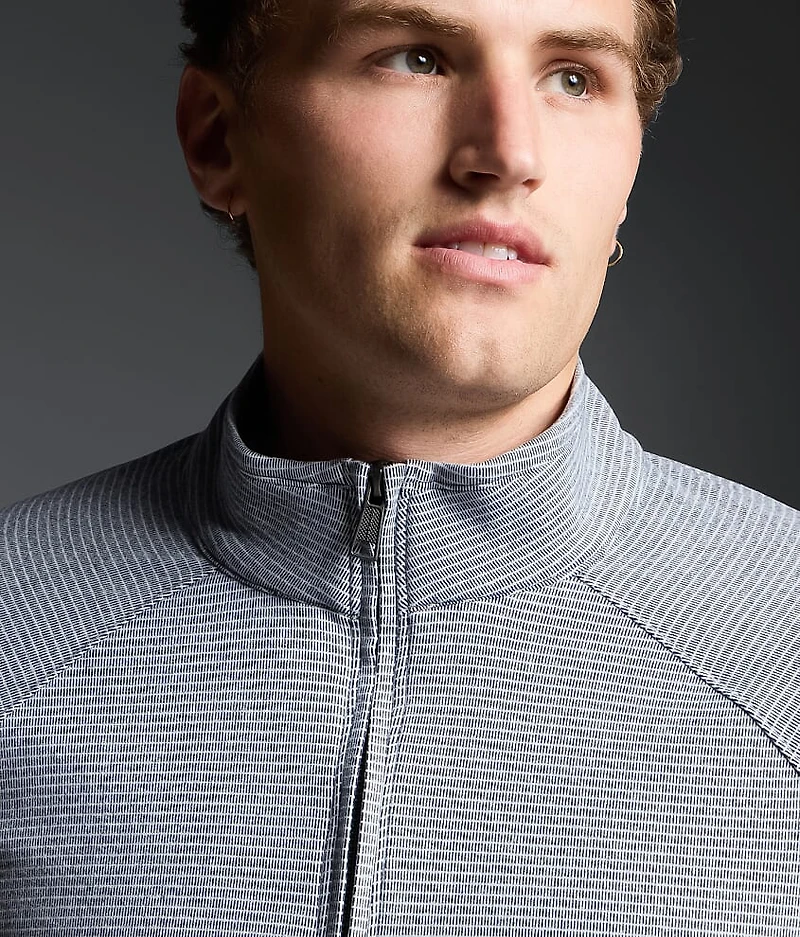Striped Quarter Zip Pullover