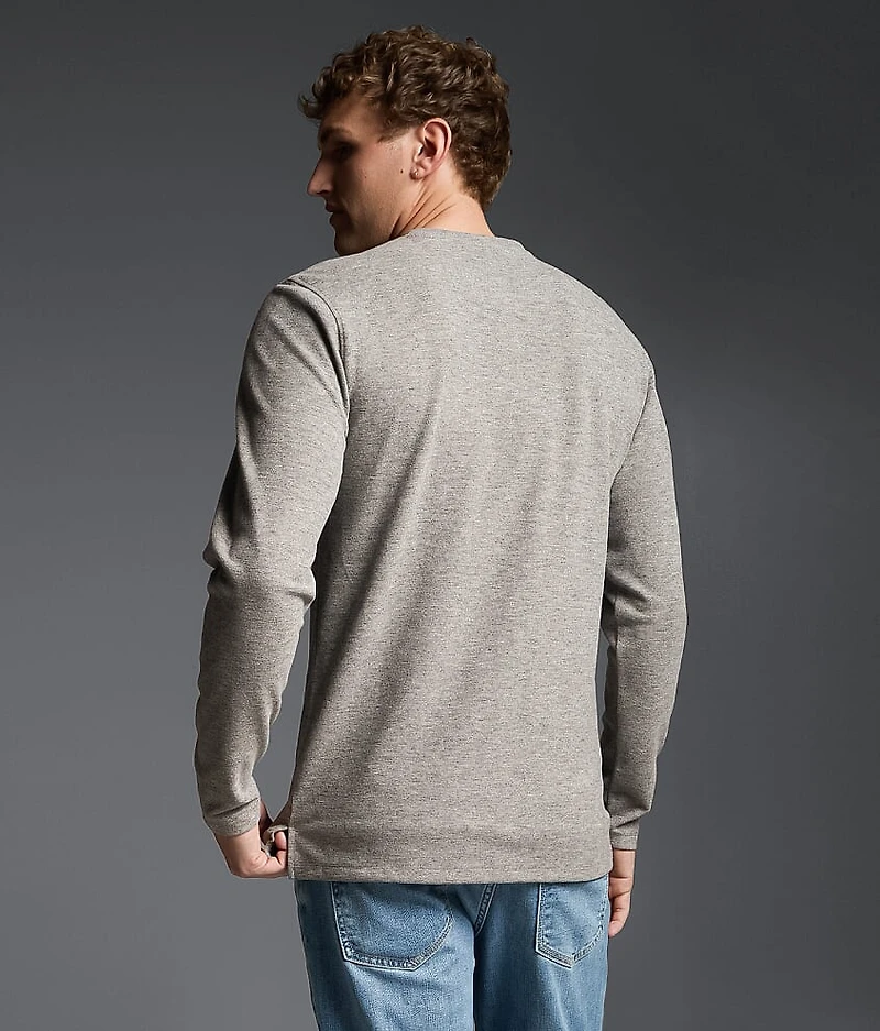 Marled Snap Henley