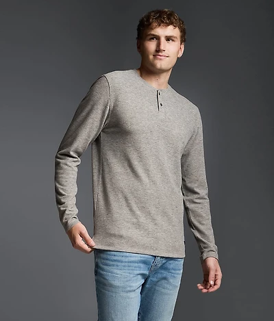 Marled Snap Henley