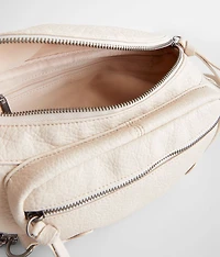 Distressed Faux Leather Sling Bag