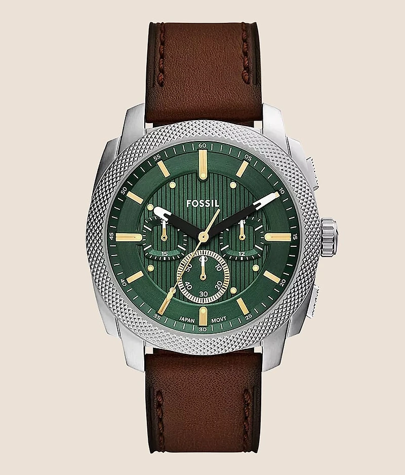 Machine Chronograph Leather Watch