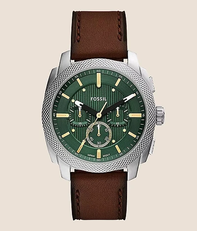 Machine Chronograph Leather Watch