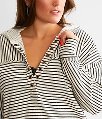 Striped Hooded Pullover