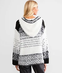 Eyelash Knit Hooded Sweater