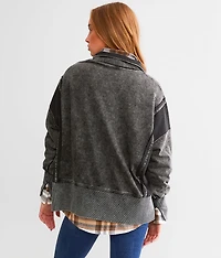 Washed Quarter Snap Pullover