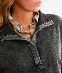 Washed Quarter Snap Pullover