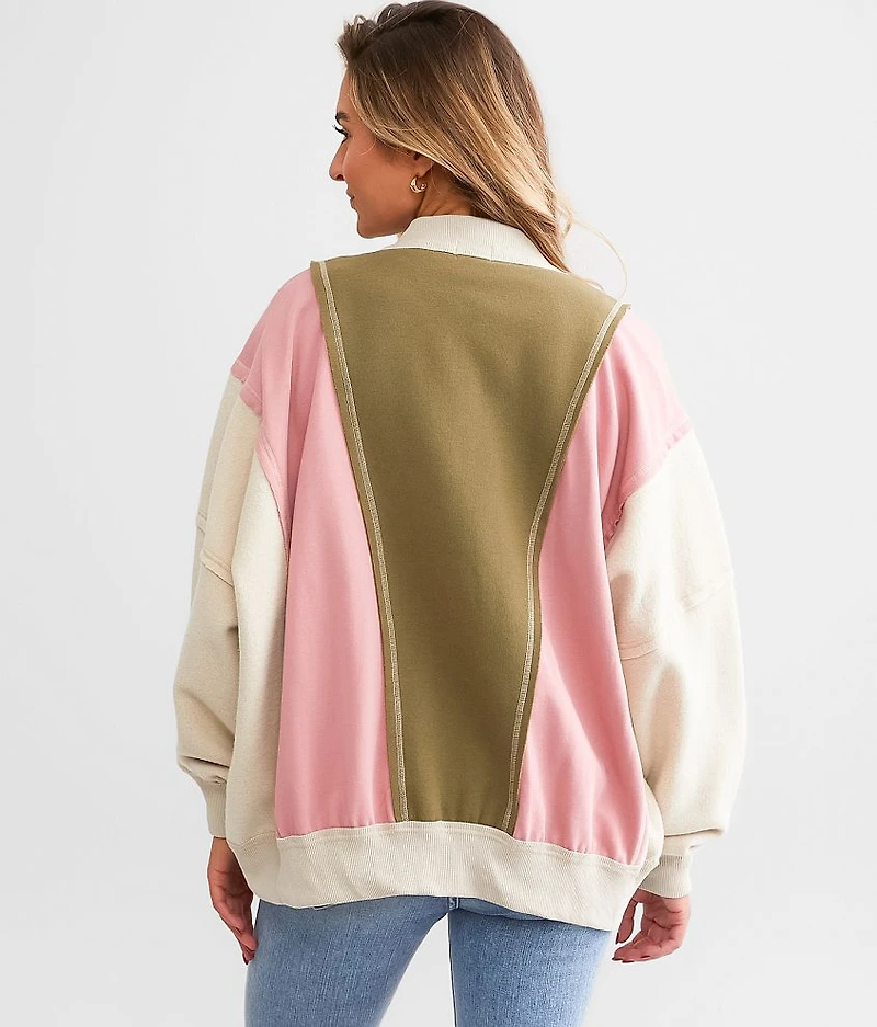 Color Block Pieced Cardigan
