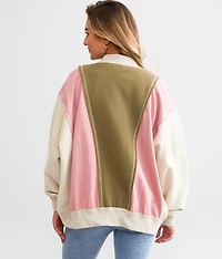 Color Block Pieced Cardigan