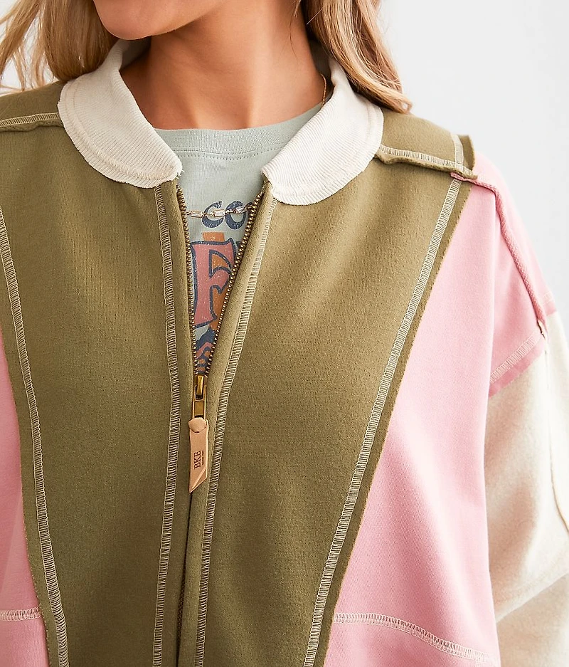 Color Block Pieced Cardigan