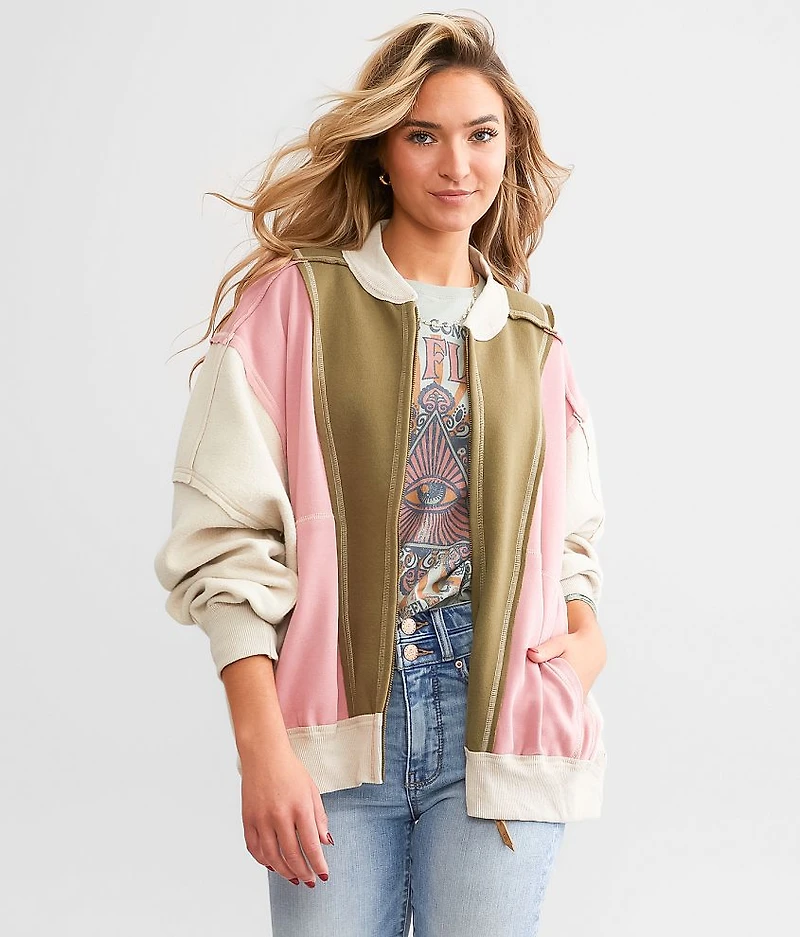 Color Block Pieced Cardigan