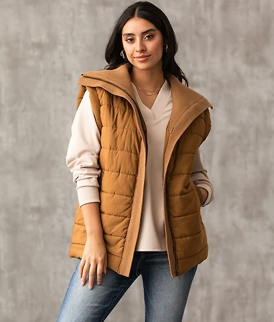 Collared Puffer Vest