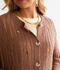 Destructed Cardigan Sweater