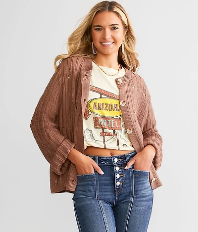 Destructed Cardigan Sweater