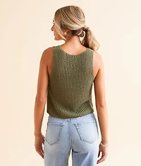 Cropped Sweater Tank Top