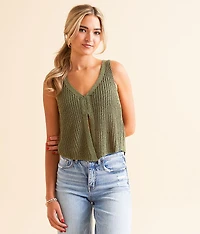 Cropped Sweater Tank Top