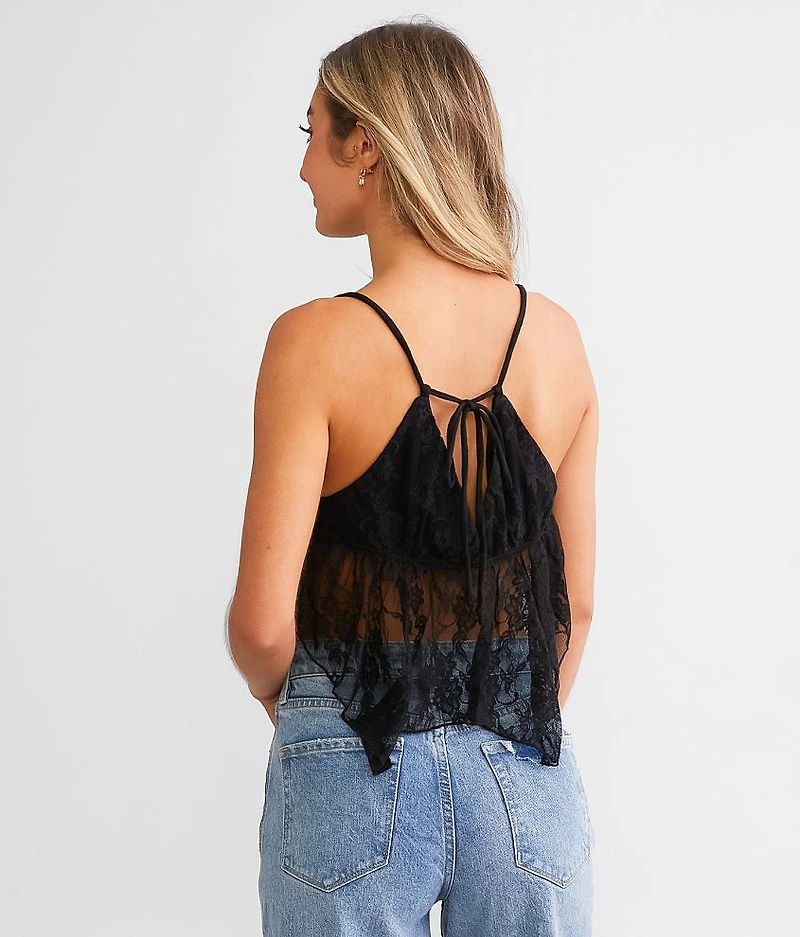 Lace Cropped Tank Top