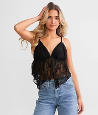Lace Cropped Tank Top