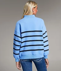 Striped Half Snap Pullover