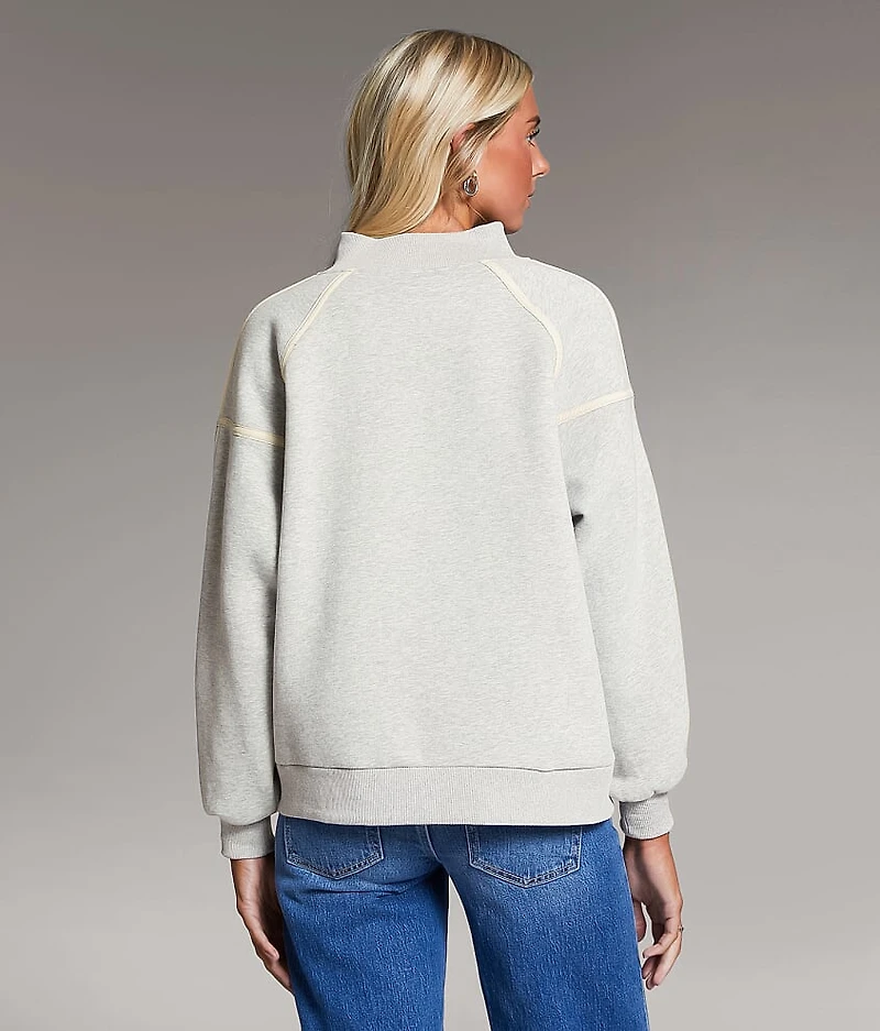 Mock Neck Half Snap Pullover