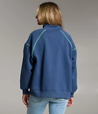 Prep Edit - Mock Neck Half Snap Pullover