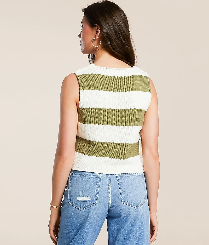 Striped Sweater Tank Top