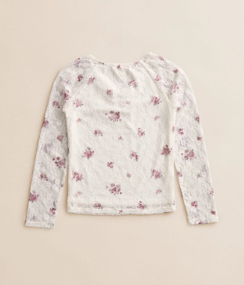 Girls - Floral Lace Top