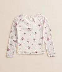 Girls - Floral Lace Top