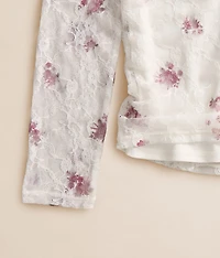 Girls - Floral Lace Top