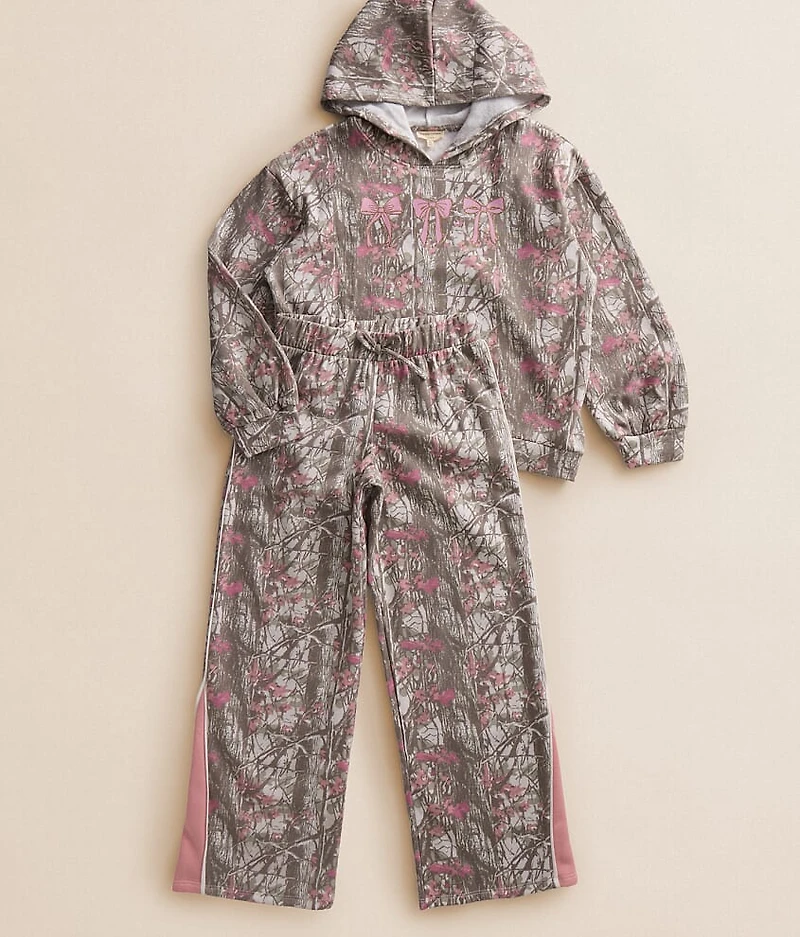 Girls - Camo & Bow Hooded Sweatshirt