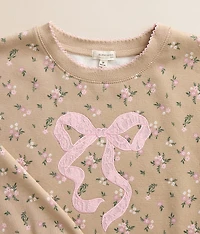 Girls - Floral Bow Pullover