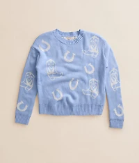 Girls - Horseshoes & Boots Sweater