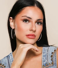 3 Pack Rhinestone Hoop Earring Set