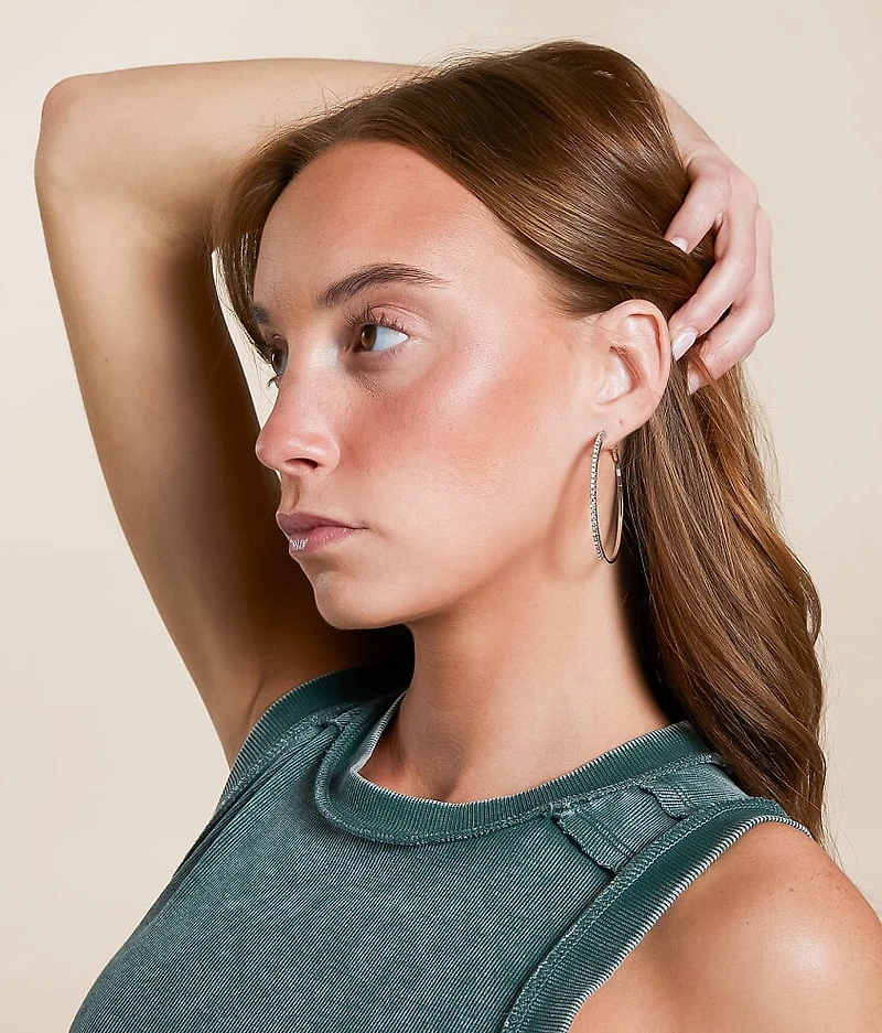 3 Pack Glitz Hoop Earring Set