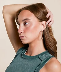 3 Pack Glitz Hoop Earring Set