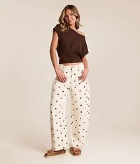 Polka Dot Barrel Pant