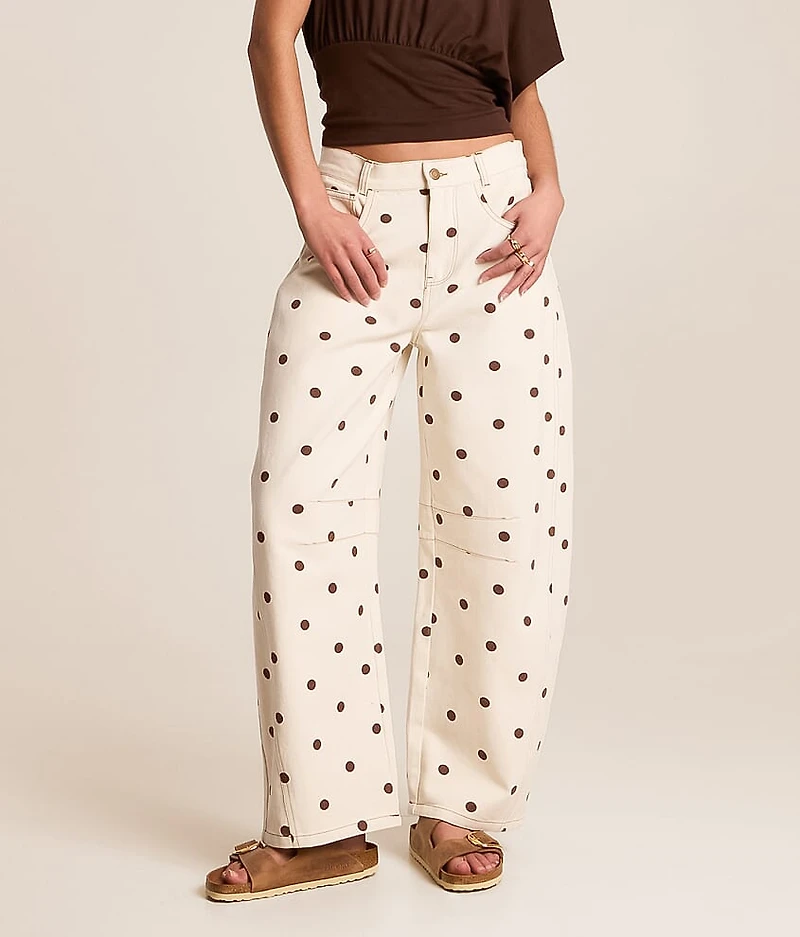 Polka Dot Barrel Pant