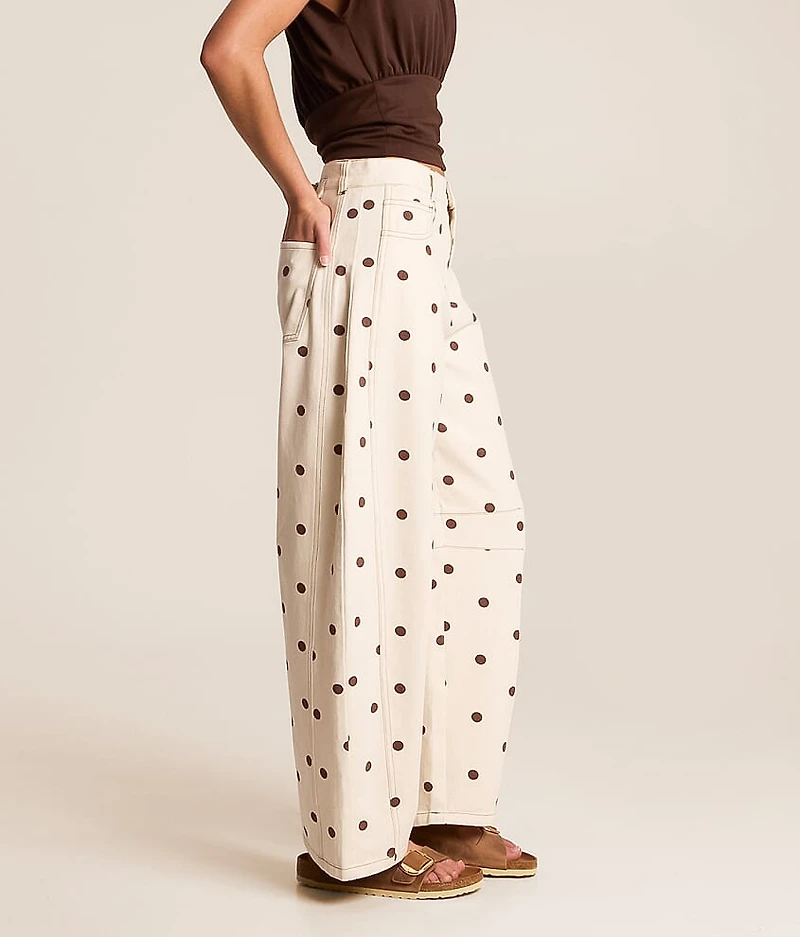 Polka Dot Barrel Pant