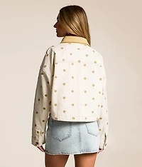 Polka Dot Denim Jacket