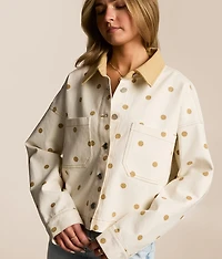 Polka Dot Denim Jacket