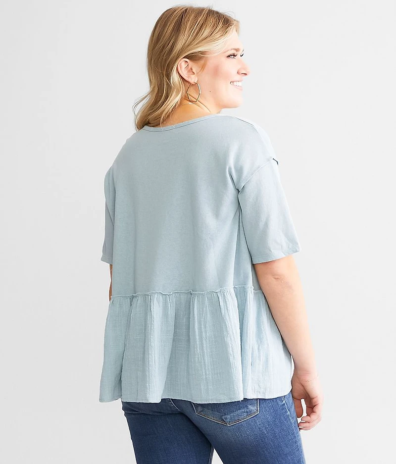 Pieced Peplum Top