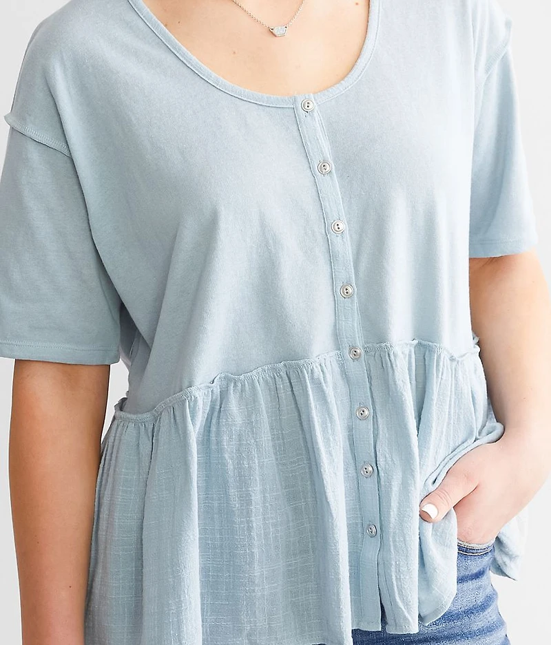 Pieced Peplum Top