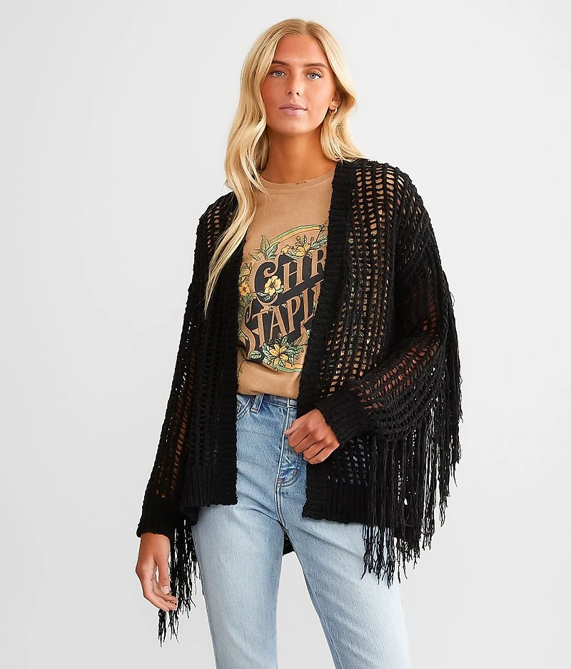 Fringe Cardigan Sweater