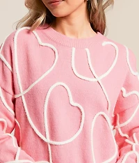 Heart Rope Sweater